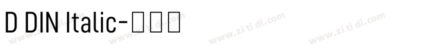 D DIN Italic字体转换